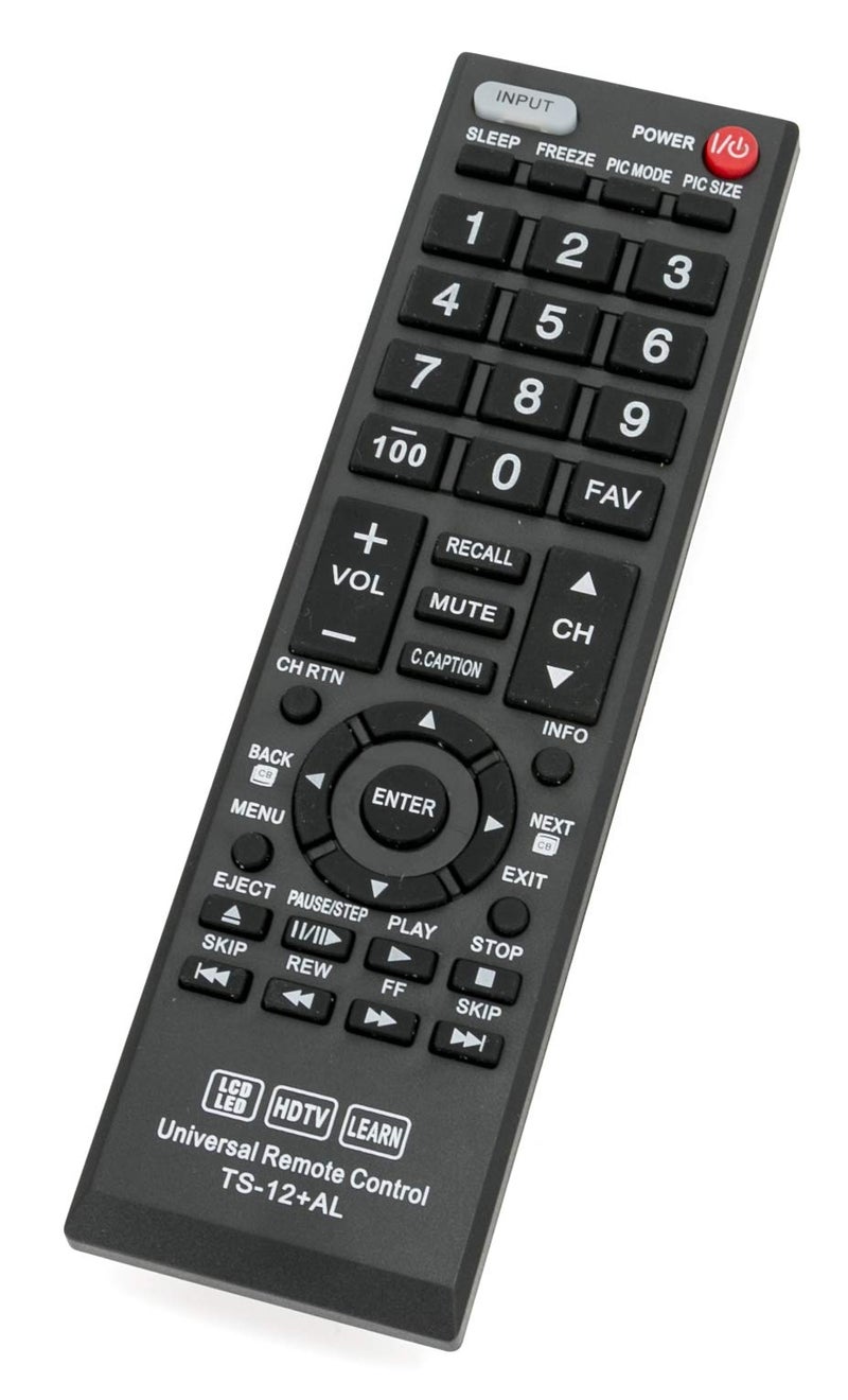 econtrolly New TS-12+AL Replace Universal Remote Control fit for Almost All Toshiba TV CT-90275 CT-90326 CT-90302 CT-90366 CT-90325 CT-90329 CT-8037 - Image 1